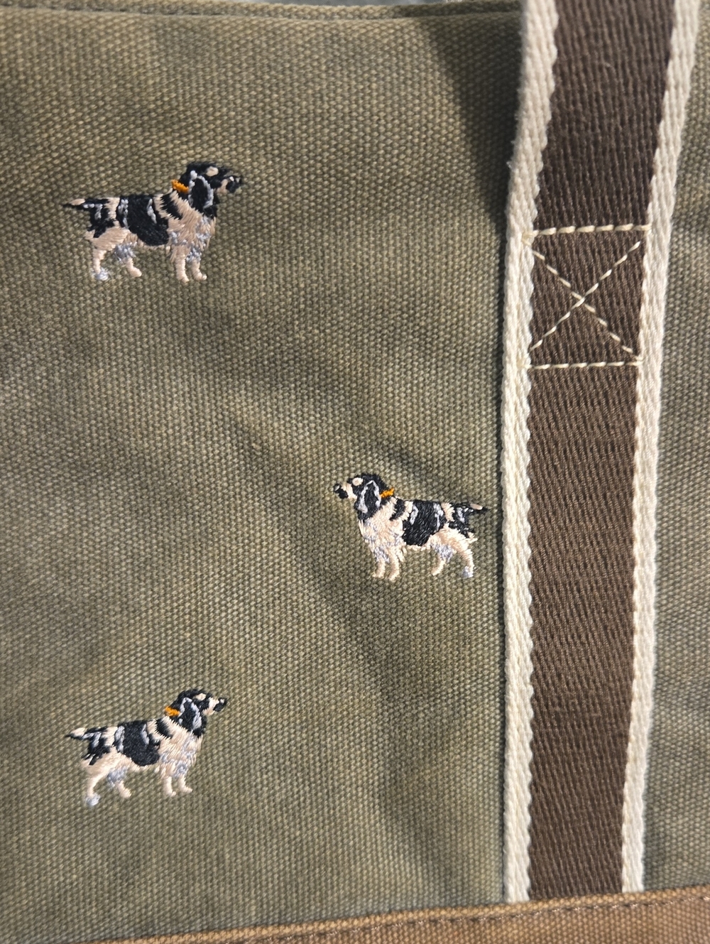 Vintage L.L. Bean Canvas Embroidered Dog Bag - Picture 2 of 5